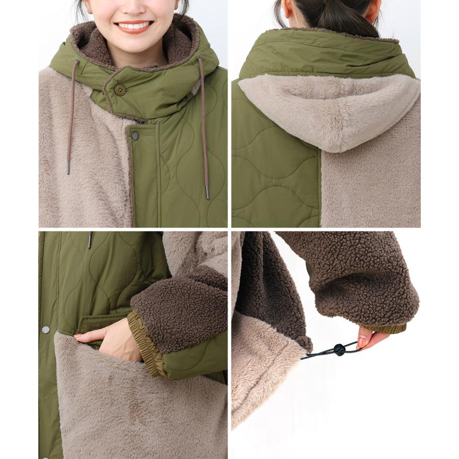 チチカカ（TITICACA） ファー×ボアリバーシブルコート ／ ボアコート