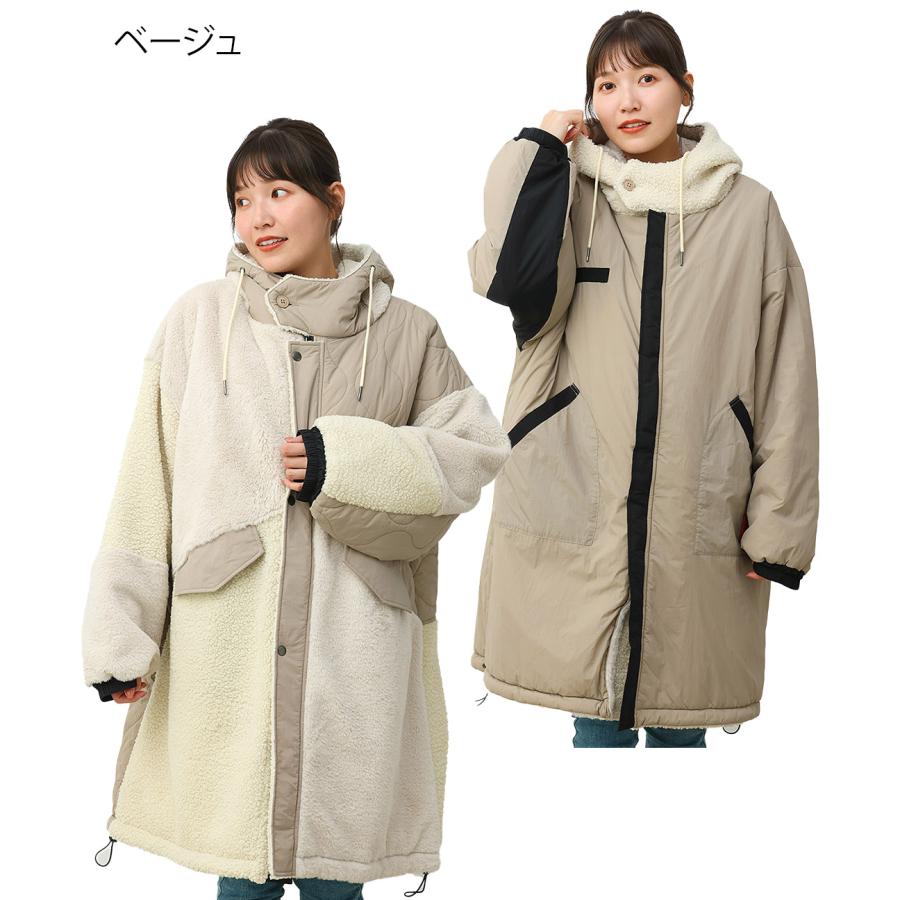 palinkA パリンカ　キルティングファーボアリバーシブルコート あったか2WAYキルト＆ボアリバーシブルコート - ベルーナ【公式】