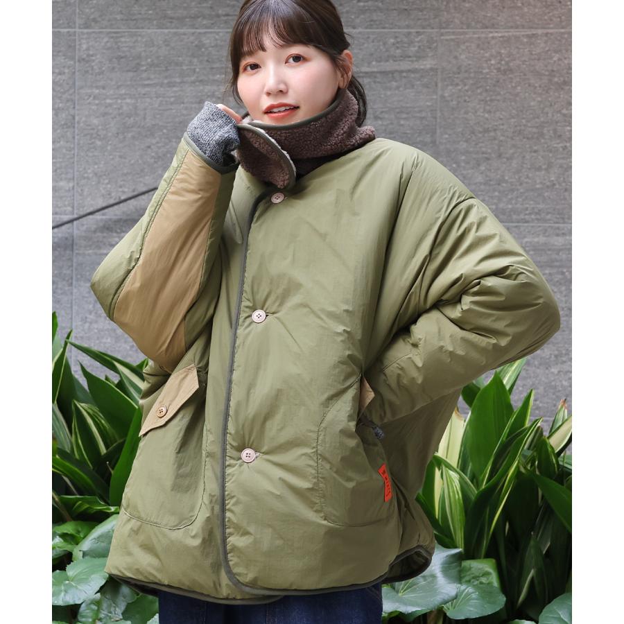 チチカカ ファー×ボアリバーシブルブルゾン ／ ボア キルティング