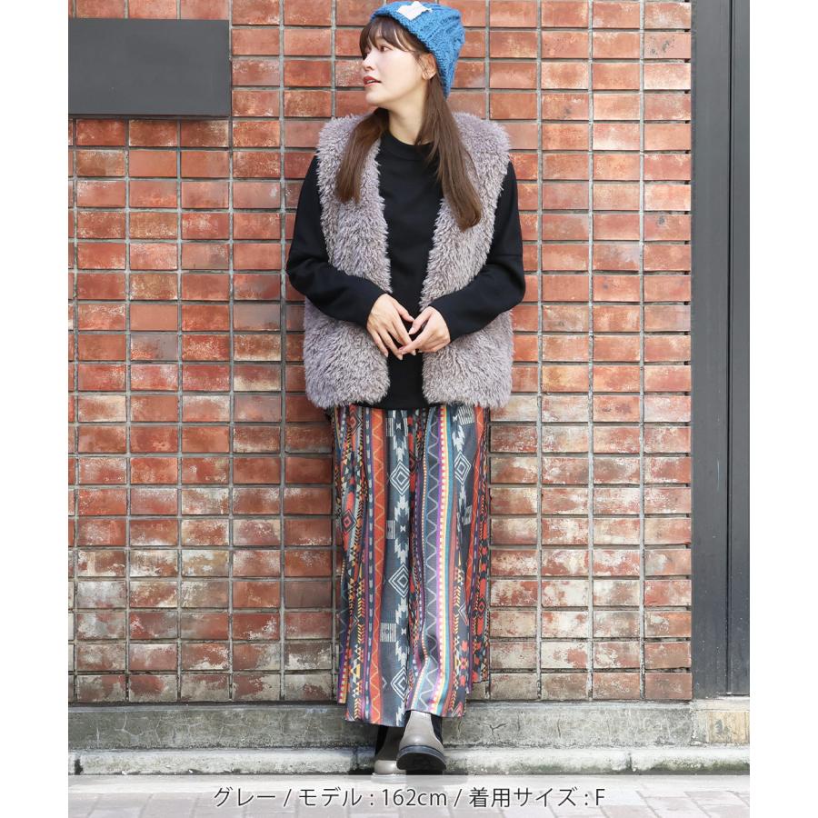 チチカカ（TITICACA） プードルファーベスト ／ ベスト ジレ チョッキ