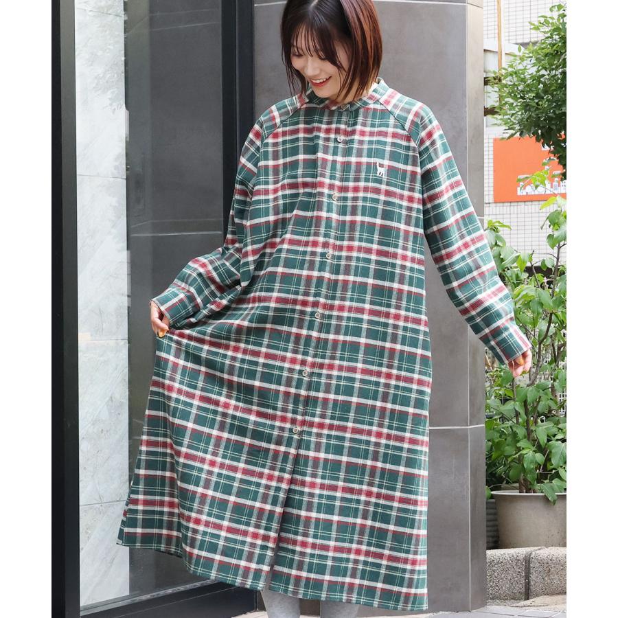 チチカカ（TITICACA） リャマ刺繍チェックシャツワンピース ／ 羽織り