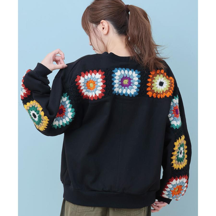 チチカカ（TITICACA） Rico スウェット×ハンドクロシェプルオーバー