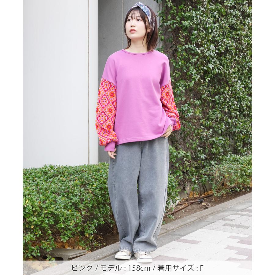 チチカカ（TITICACA） クロシェロングスリーブプルオーバー