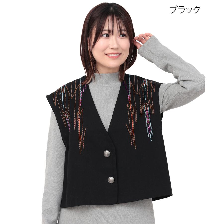 チチカカ エンブロイダリーベスト ／ ベスト ジレ 羽織り レディース 