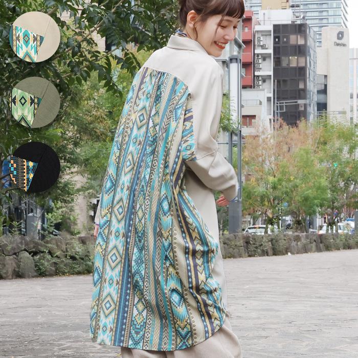 チチカカ ファブリックプリントドッキングワンピース ／ 羽織り 軽