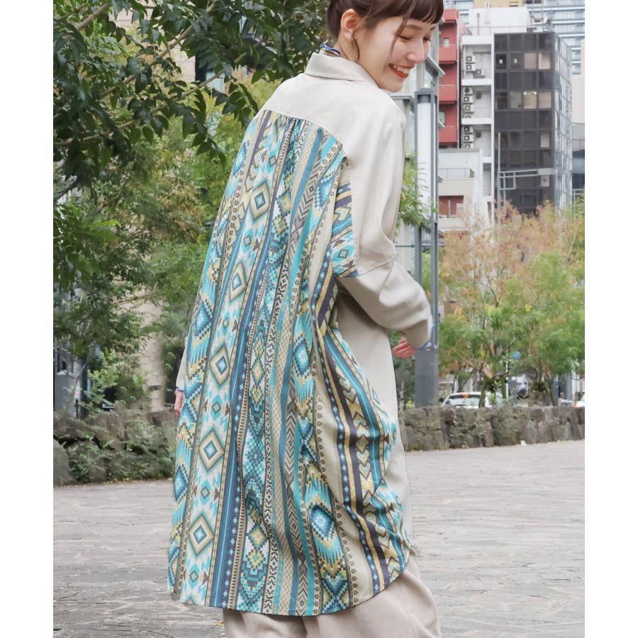 チチカカ（TITICACA） ファブリックプリントドッキングワンピース