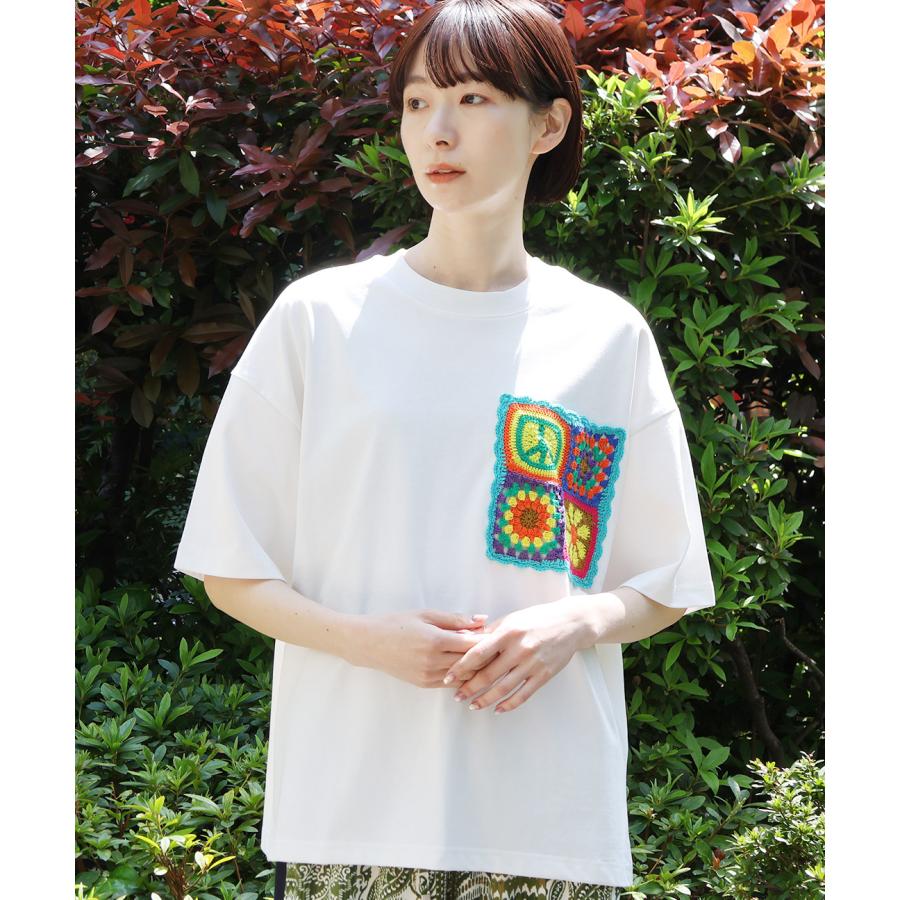 チチカカ（TITICACA） カラフルクロシェポケットTシャツ ／ Tシャツ