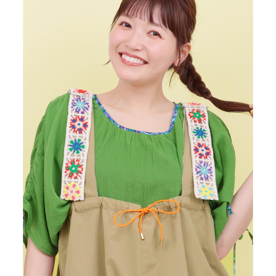 チチカカ クロシェコンビリップストップサロペットパンツ