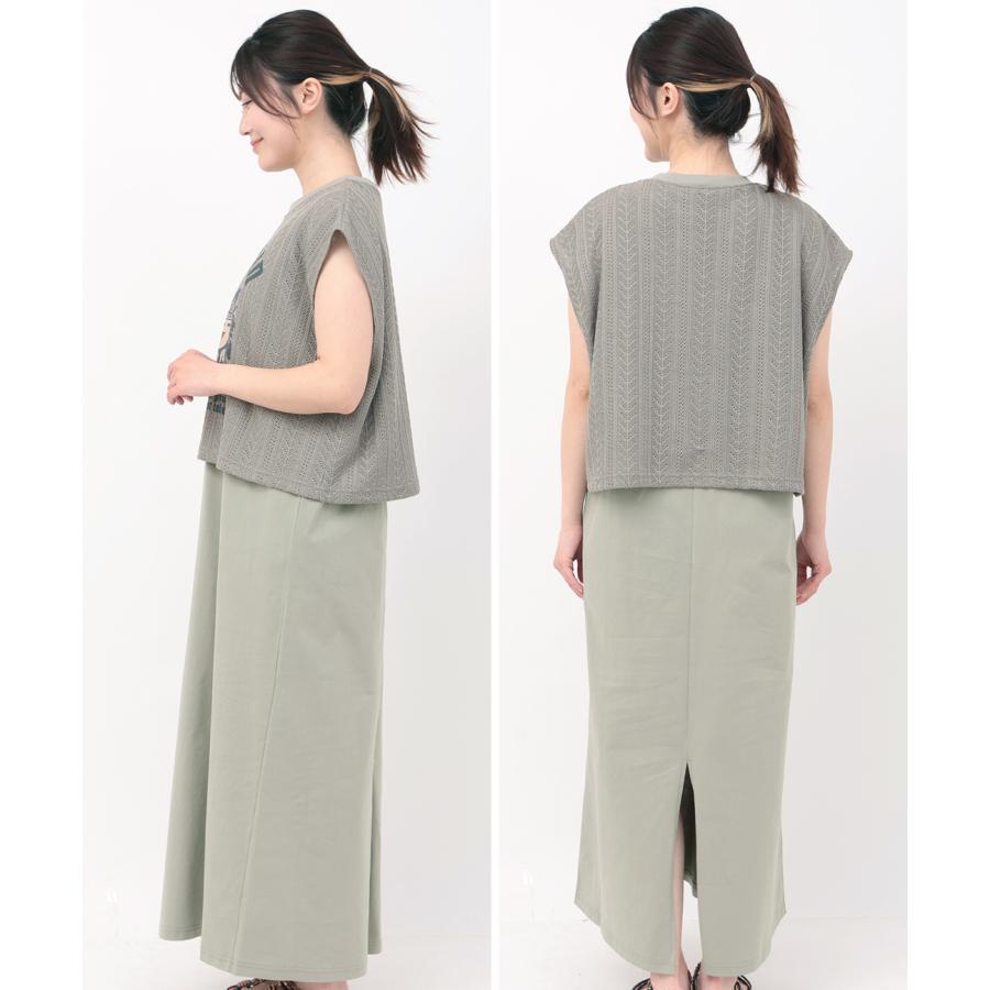 チチカカ レースレイヤーTシャツワンピース / ロングワンピース チチカカ レースレイヤーTシャツワンピース / ロングワンピース