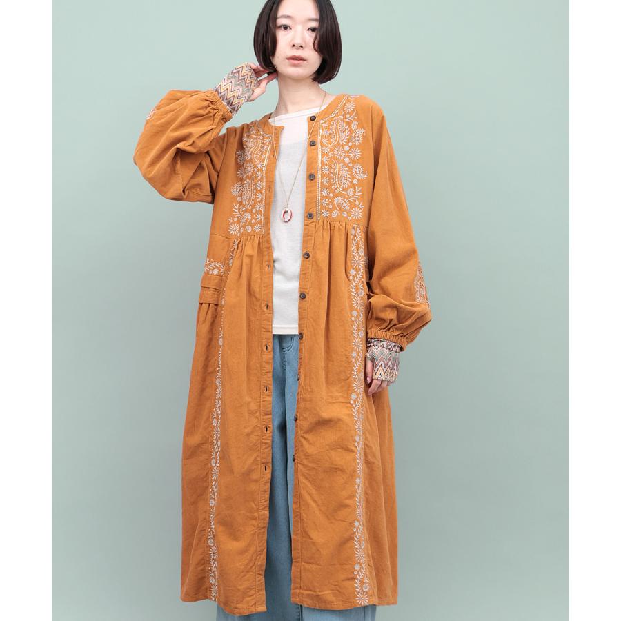 チチカカ（titicaca）/Rico ペイズリー刺繍コーデュロイワンピース チチカカ（TITICACA） Rico ペイズリー刺繍コーデュロイワンピース