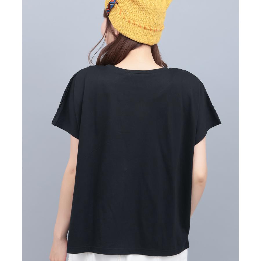 チチカカ（TITICACA） フラワーレース切替プルオーバー ／ Tシャツ 異 