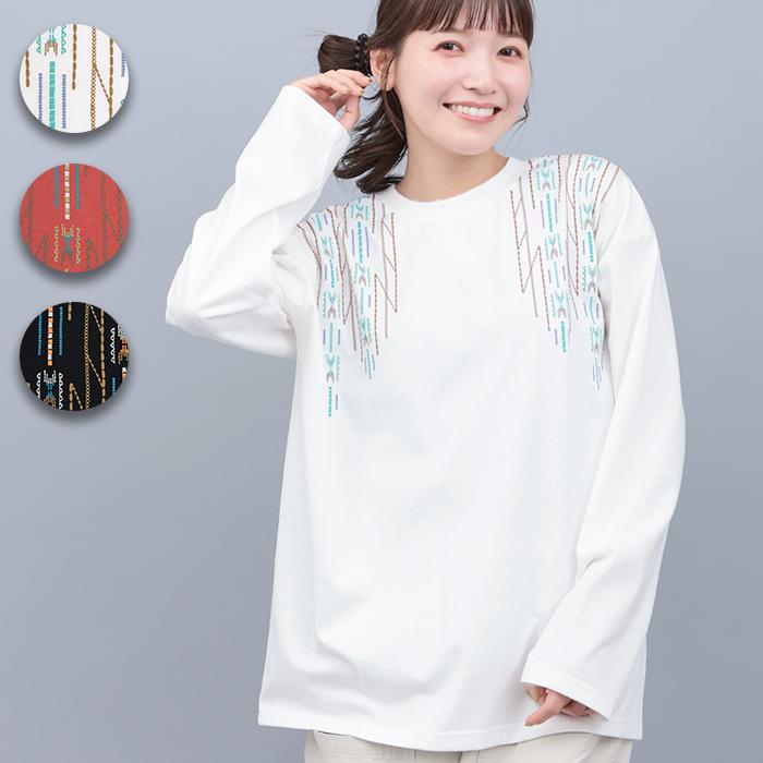 チチカカ チマヨステッチロングTシャツ ／ ロングTシャツ