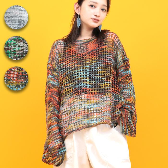 チチカカ（TITICACA） Orale! モヘアタッチメッシュニット プル