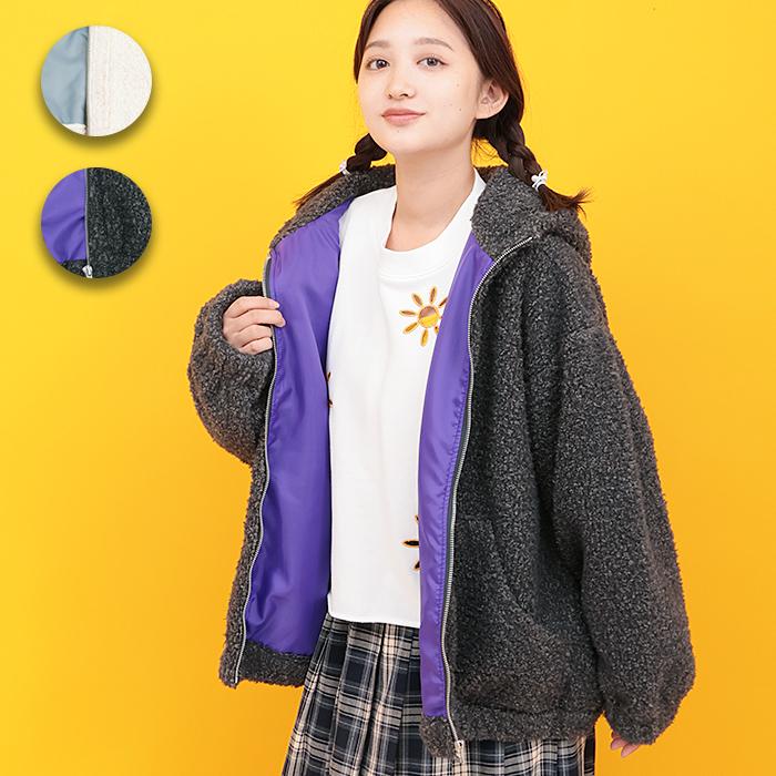 ☆ラブレボ☆フード付きパンディ総柄中綿ジャケット☆110㌢☆新品☆ チチカカ（TITICACA） Orale! フード付きミックスボアブルゾン