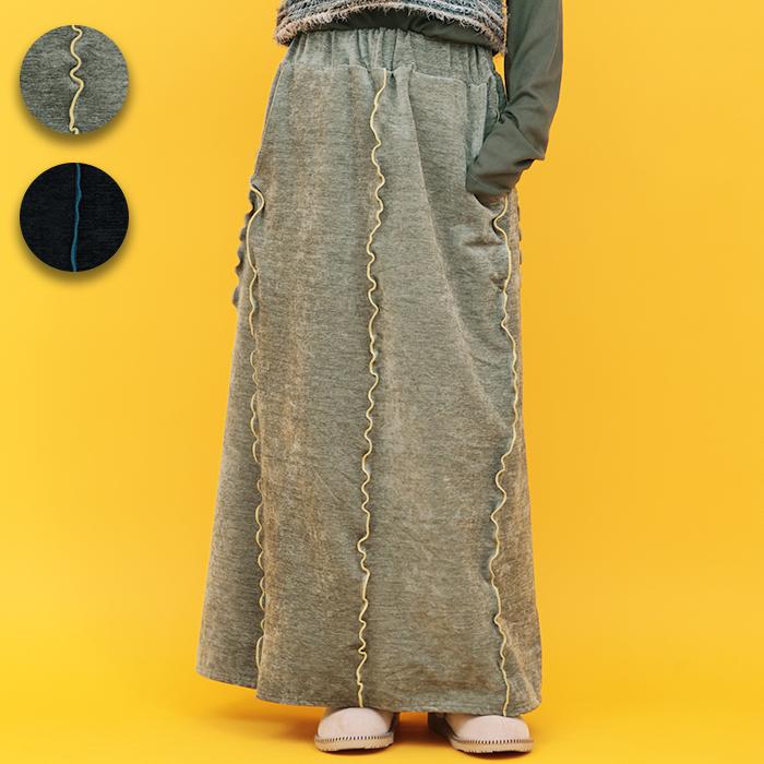チチカカ（TITICACA） Orale! スラブベロアメロースカート ／ ロング