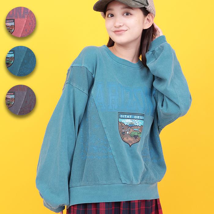 チチカカ TITICACA Orale ピグメントリメイク風プルオーバー ロングTシャツ ドルマンスリーブ カレッジロゴ 古着風 レディース 秋 冬 長袖 ピグメント加工 ワッフル生地 チチカカ Yahoo ショッピング店 - 通販 - Yahoo ショッピング