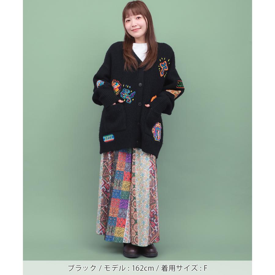 チチカカ（TITICACA） Rico メヒコアップリケ刺繍カーディガン