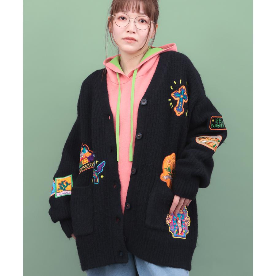 チチカカ（TITICACA） Rico メヒコアップリケ刺繍カーディガン