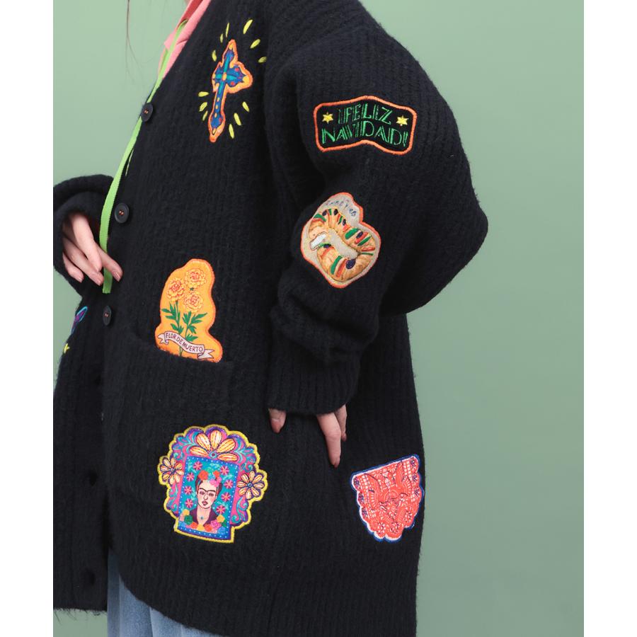チチカカ（TITICACA） Rico メヒコアップリケ刺繍カーディガン