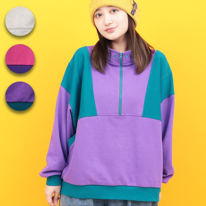 チチカカ（TITICACA） Orale! 配色ハーフジッププルオーバー