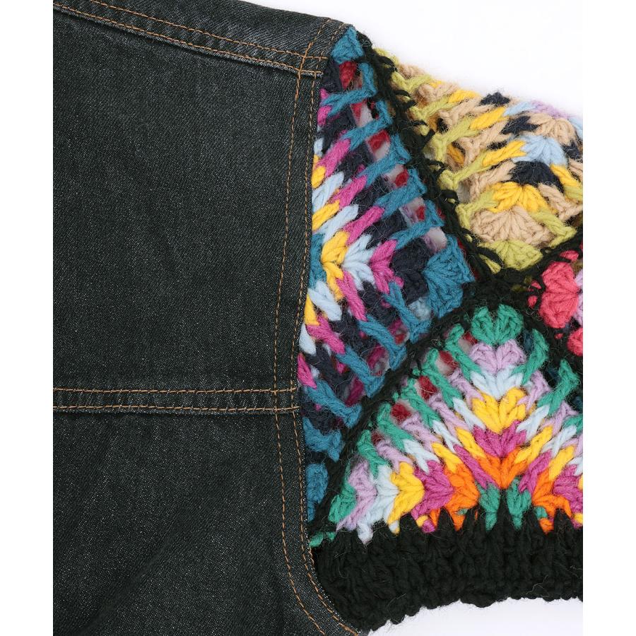 アルベロベロ　デニムカラフルモチーフジャケット アルベロベロ デニムカラフルモチーフジャケット