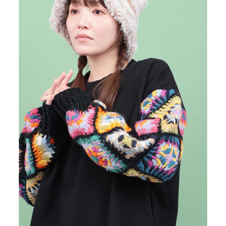 チチカカ（TITICACA） Rico スウェット×ハンドクロシェプルオーバー