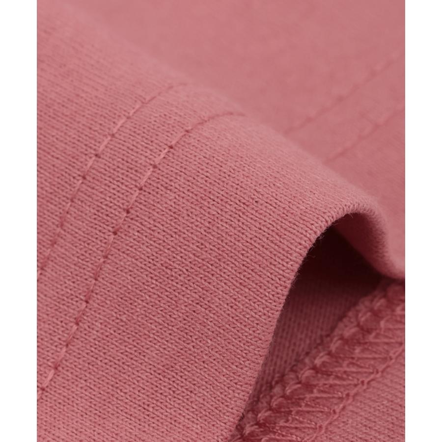 【現行】45r 45rpm ドットバンダナの刺繍ビッグTシャツ　ピンク　春夏 チチカカ（TITICACA） バンダナスリーブ刺繍Tシャツ ／ Tシャツ 吸水速