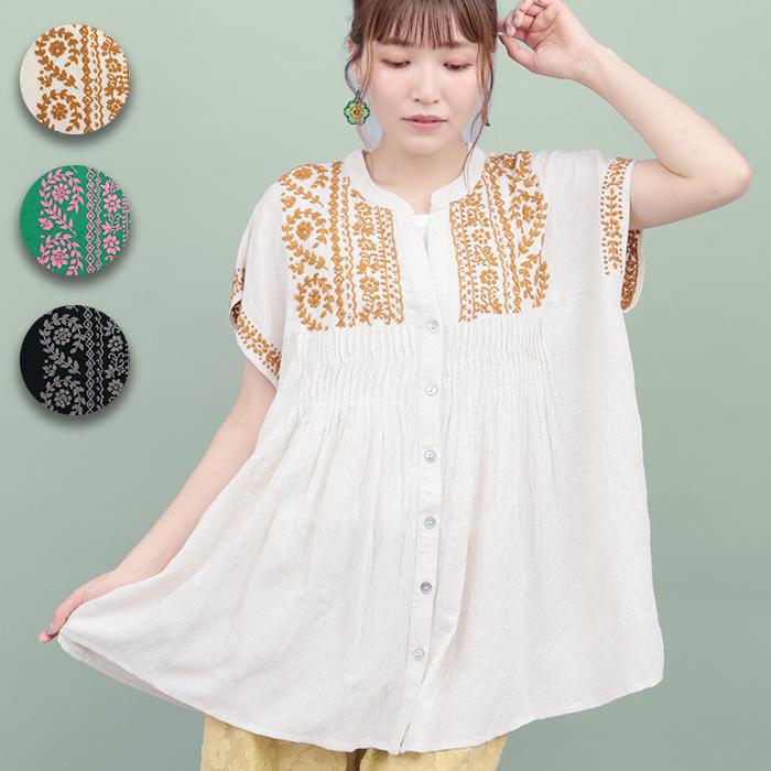 チチカカ（TITICACA） ボタニカルハンド刺繍ブラウス ／ ブラウス