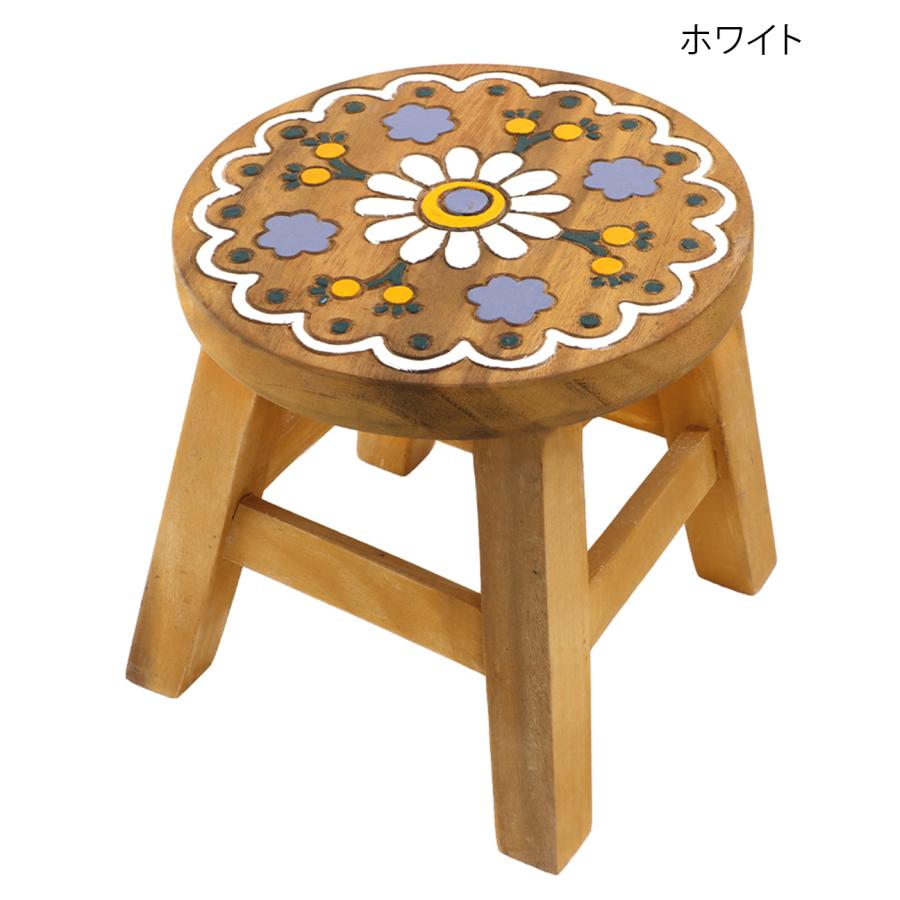 チチカカ（TITICACA） ラウンドスツール フラワー【WEB限定