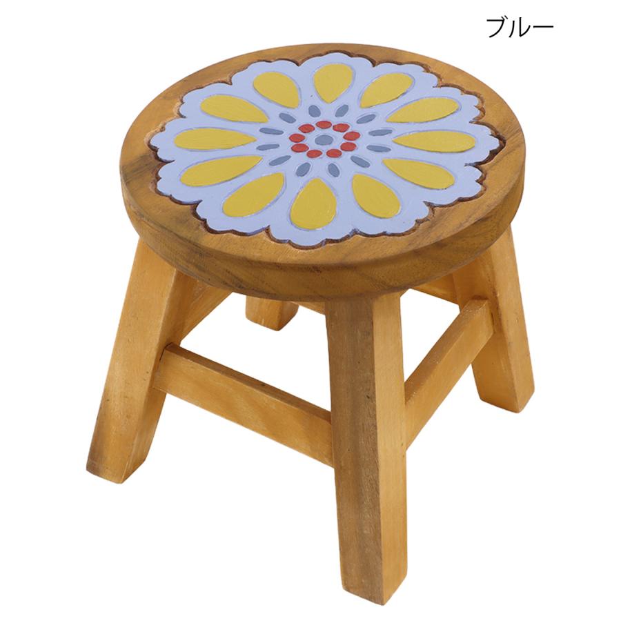 チチカカ（TITICACA） ラウンドスツール フラワー【WEB限定