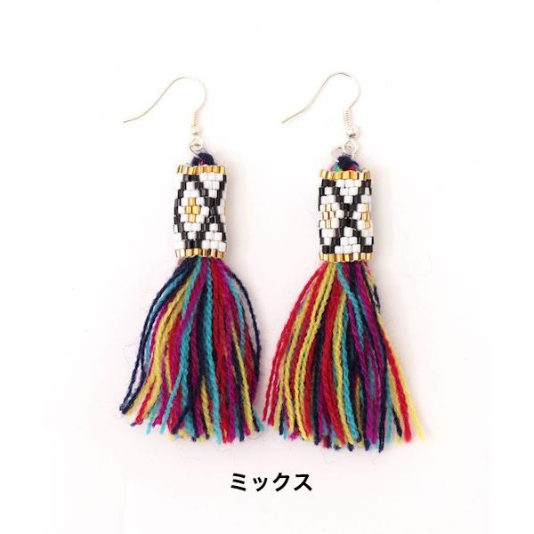 チチカカ（TITICACA） ビーズ巻きタッセルピアス zfwnbb8637 柄