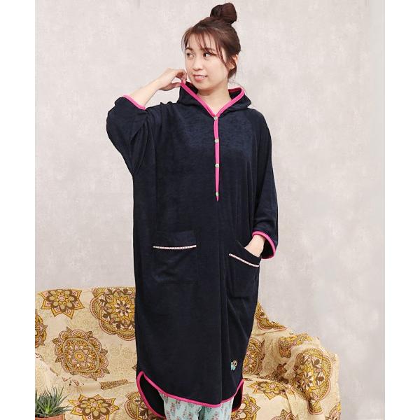 ワンピース ルームウェア レディース 春 夏 パジャマ 部屋着 ガウン 薄手 長袖 パイル かわいい おしゃれ マタニティ フード付パイルワンピース Zjscc2338 チチカカ Paypayモール店 通販 Paypayモール