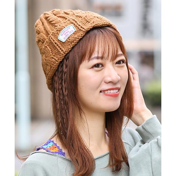 ニットキャップ ニット帽 cap 帽子 レディース メンズ 男女兼用 秋 冬 ワッペン シンプル ワンポイント 無地 定番 ケーブル編みニットキャップ zkwcba7001 :zkwcba7001:チチカカ 店 通販 カヒコ モコモコキャップ キャメル 大人気!?