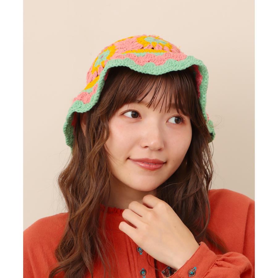 チチカカ（TITICACA） クロシェハット 帽子 クロシェ編み カラフル 花