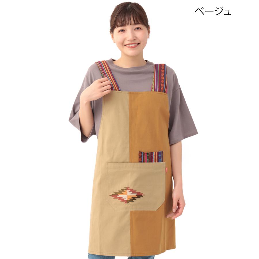 チチカカ（TITICACA） ネイティブ刺繍エプロン ／ ワークエプロン