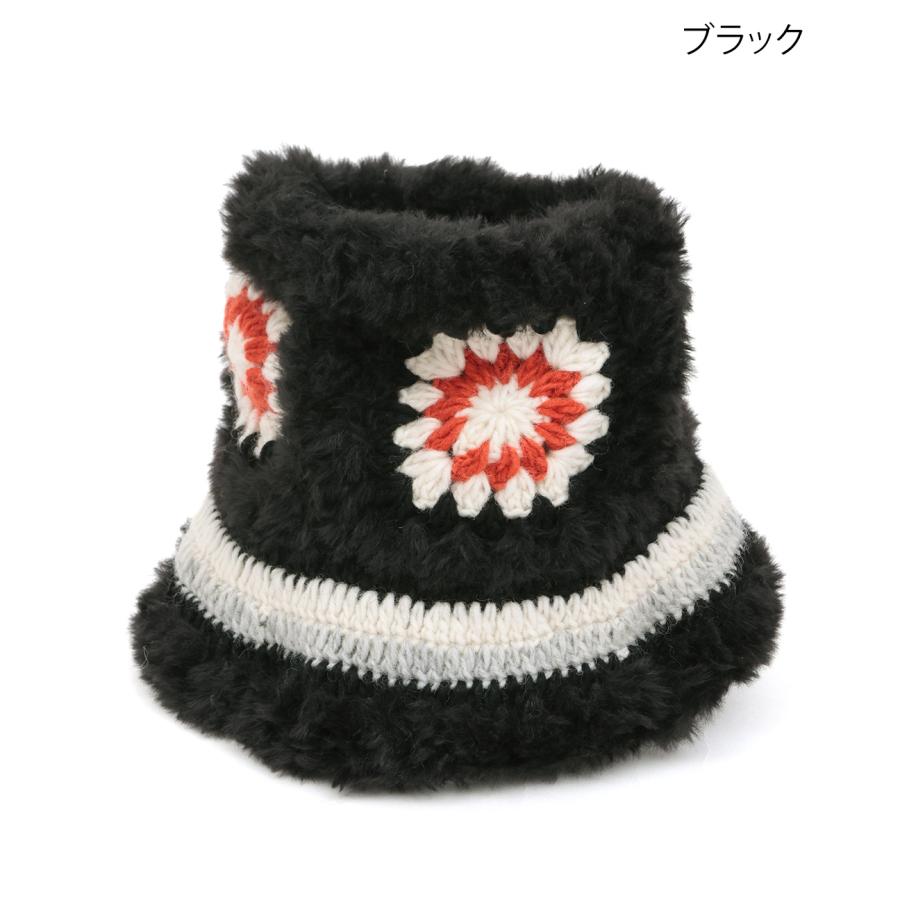 チチカカ（TITICACA） Rico クロシェふわふわバケットハット
