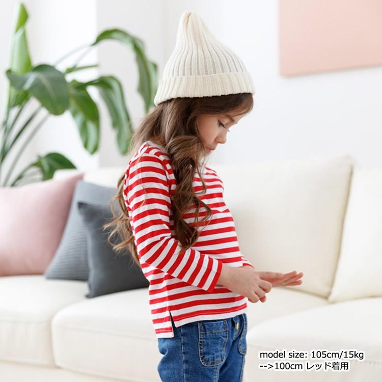 ボーダーtシャツ キッズ 子供服 ロンT ボーダー 長袖 Tシャツ 天竺 