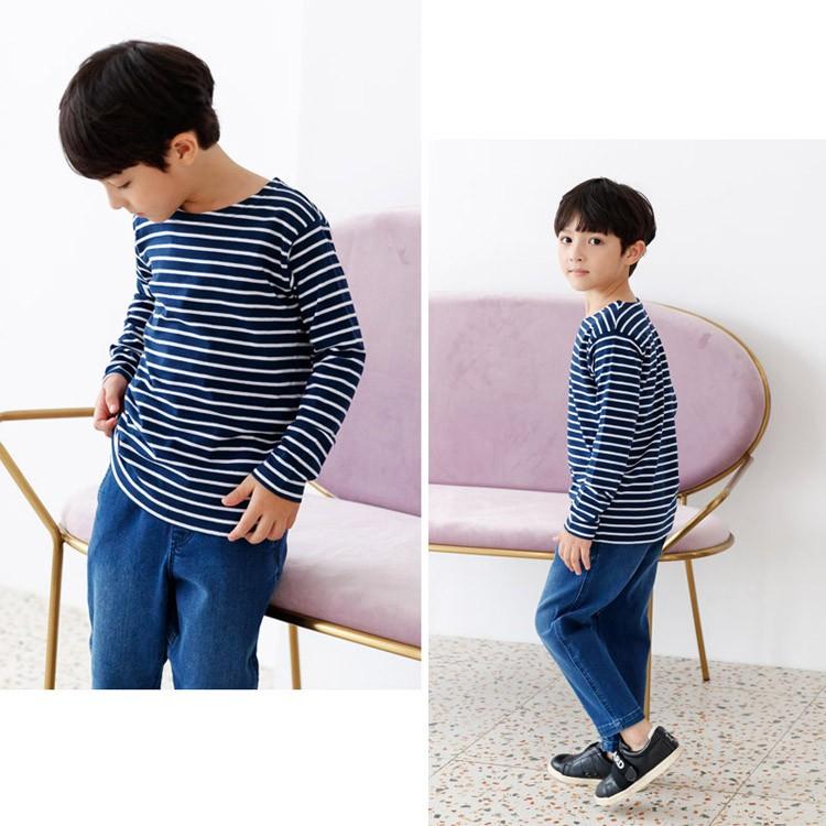 ボーダーtシャツ キッズ 子供服 長袖 Tシャツ ロンT 綿100% 男の子