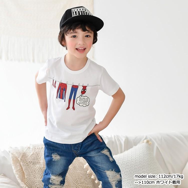 子供服 半袖tシャツ キッズ スパイダーマン 綿100 プリント 男の子 女の子 トップス おしゃれ 春 夏 秋 100 110 1 130 140 150 160 0 75 子供服titi 通販 Yahoo ショッピング