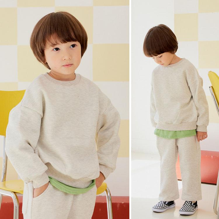 キッズ トレーナー 裏起毛 子供服 無地 シンプル スウェット 男の子