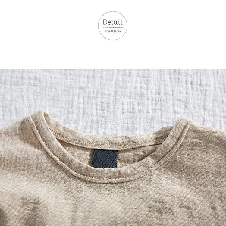 子供服 キッズ ロンT 無地 長袖Tシャツ スラブ カットソー ロンティー Tシャツ 白 黒 男の子 女の子 韓国こども服(1)|titikids|09