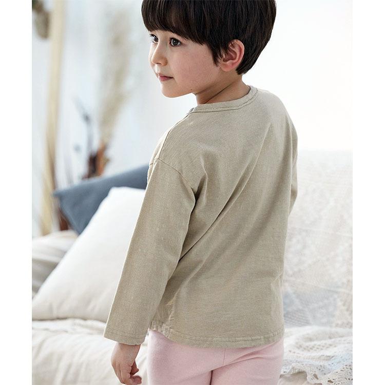 子供服 キッズ ロンT 無地 長袖Tシャツ スラブ カットソー ロンティー Tシャツ 白 黒 男の子 女の子 韓国こども服(1)|titikids|05