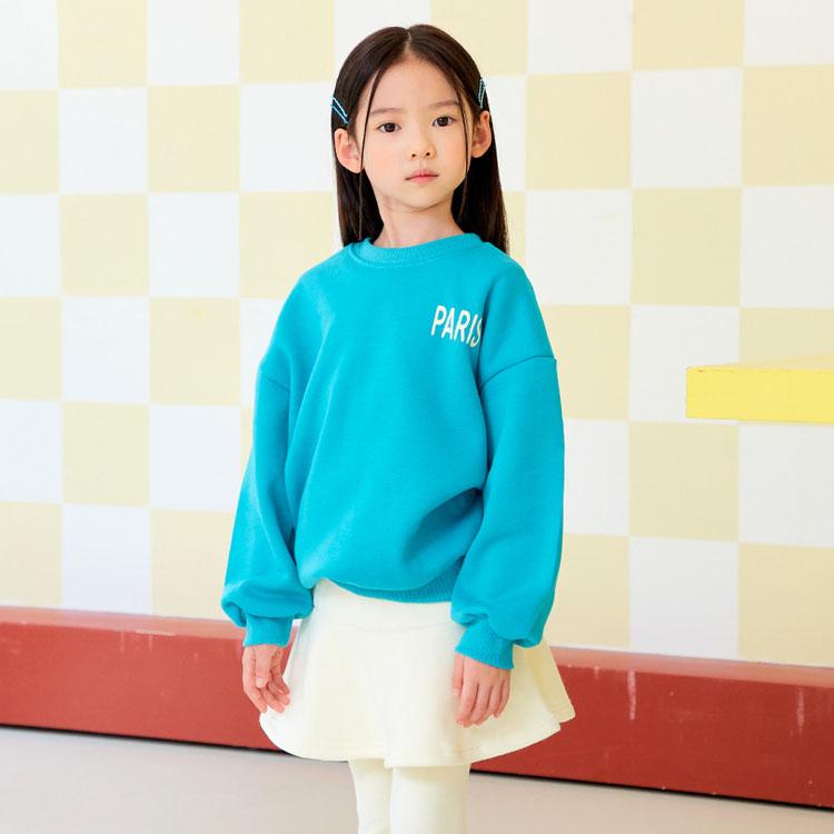 ロゴトレーナー キッズ 裏起毛 無地 paris 100cm 110cm 120cm 130cm