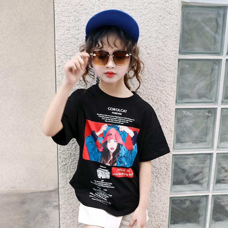 tシャツ キッズ 半袖 アート 女の子 綿100% トップス おしゃれ 白 黒