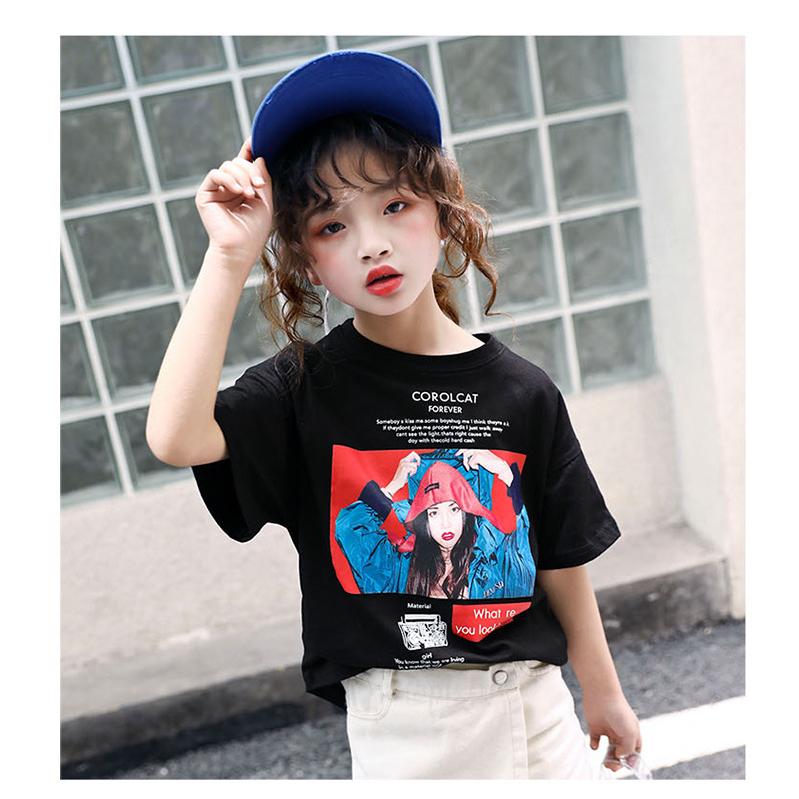 tシャツ キッズ 半袖 アート 女の子 綿100% トップス おしゃれ 白 黒