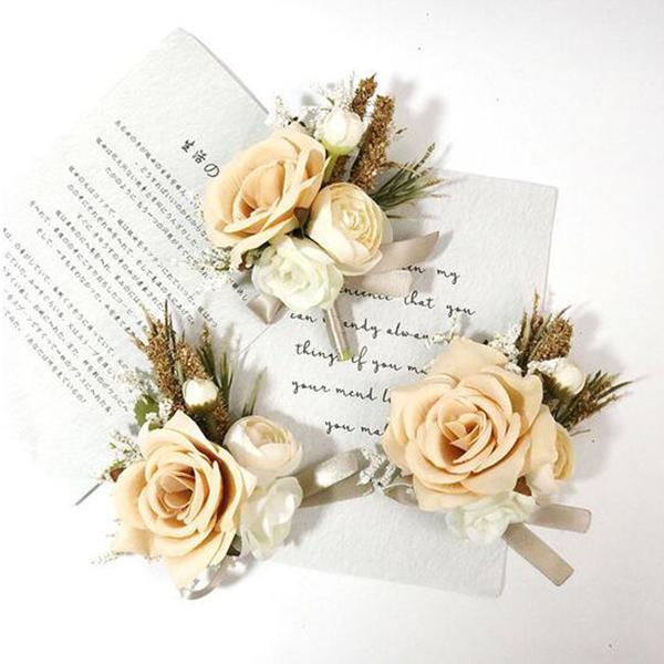 送料無料◇新品 ウエディングブーケ 花束 花飾り 結婚式 バラ造花