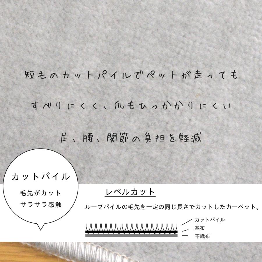 カーペット 4畳半 極厚 防ダニ 丸巻き保管 抗菌防臭 防音ペットも