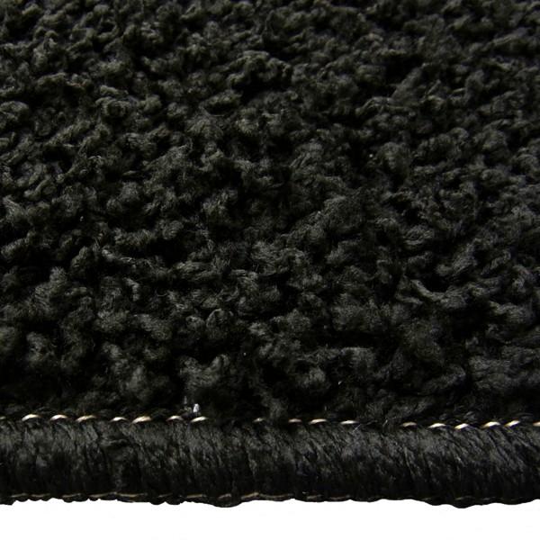 Tsujikawa カーペット 190 やわらか シャギーラグ 黒 洗える 洗濯 日本