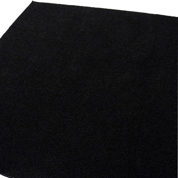 Tsujikawa カーペット 190 290 やわらか シャギーラグ 黒 洗える 洗濯