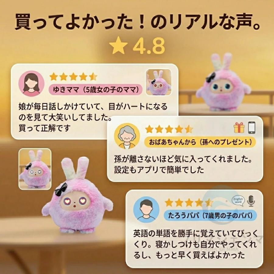 AIぬいぐるみ おしゃべりぬいぐるみ AIロボット ChatGPT搭載 知育玩具